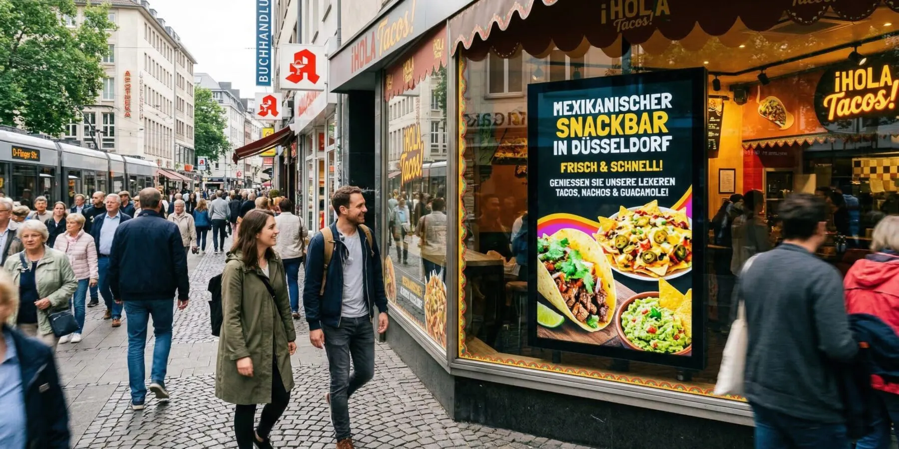 Digital Signage im mexikanischen Imbiss