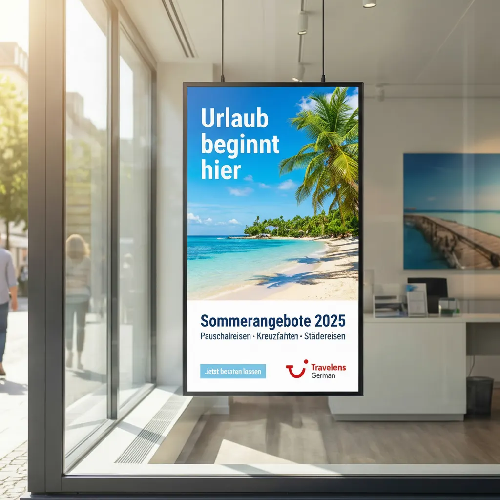 digitale Poster für Schaufenster