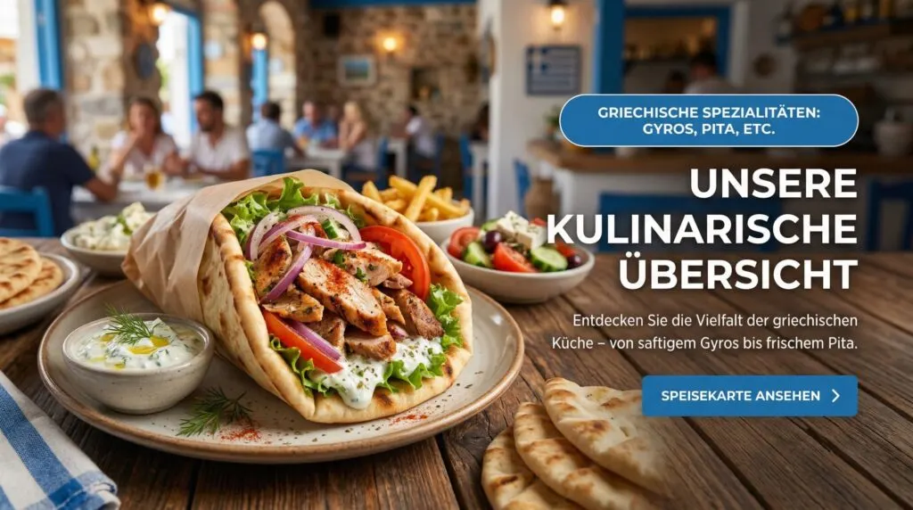 Digital Signage im griechischen Imbiss