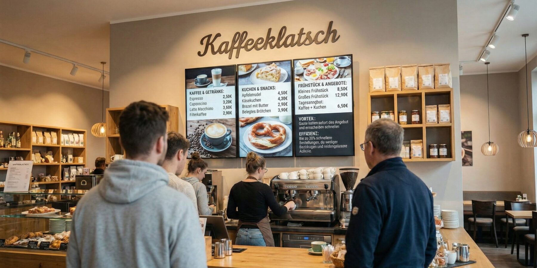 Digital Signage im Caffe