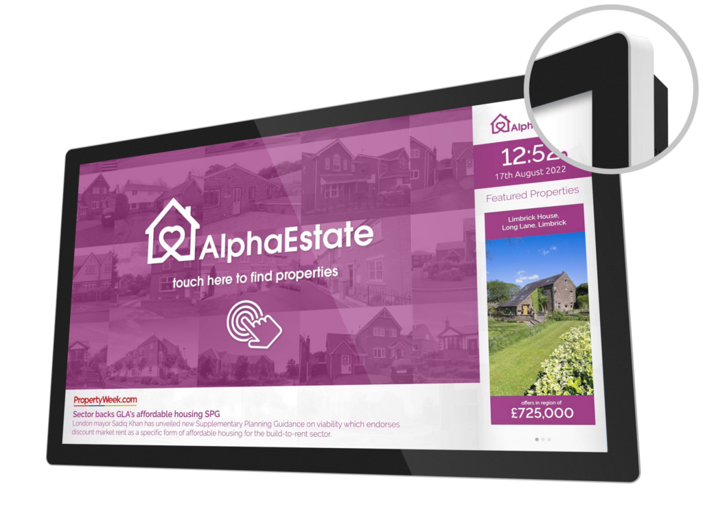 allsee AO-Serie: PCAP Touch-Stelen: All-in-One Freestanding Kioske mit Dual-OS