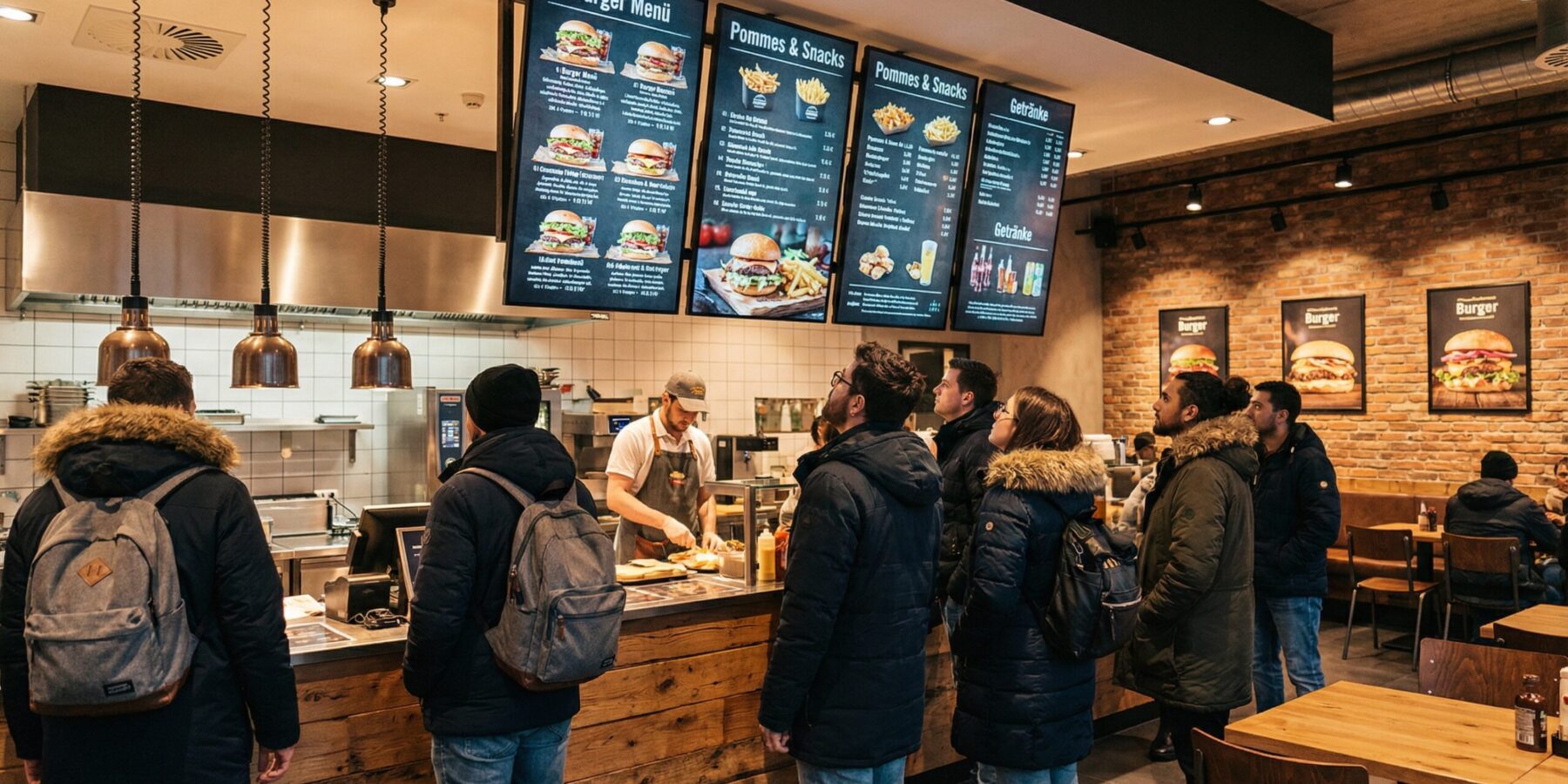 Digitale Menüboards für Gastronomie, Restaurants und Cafés