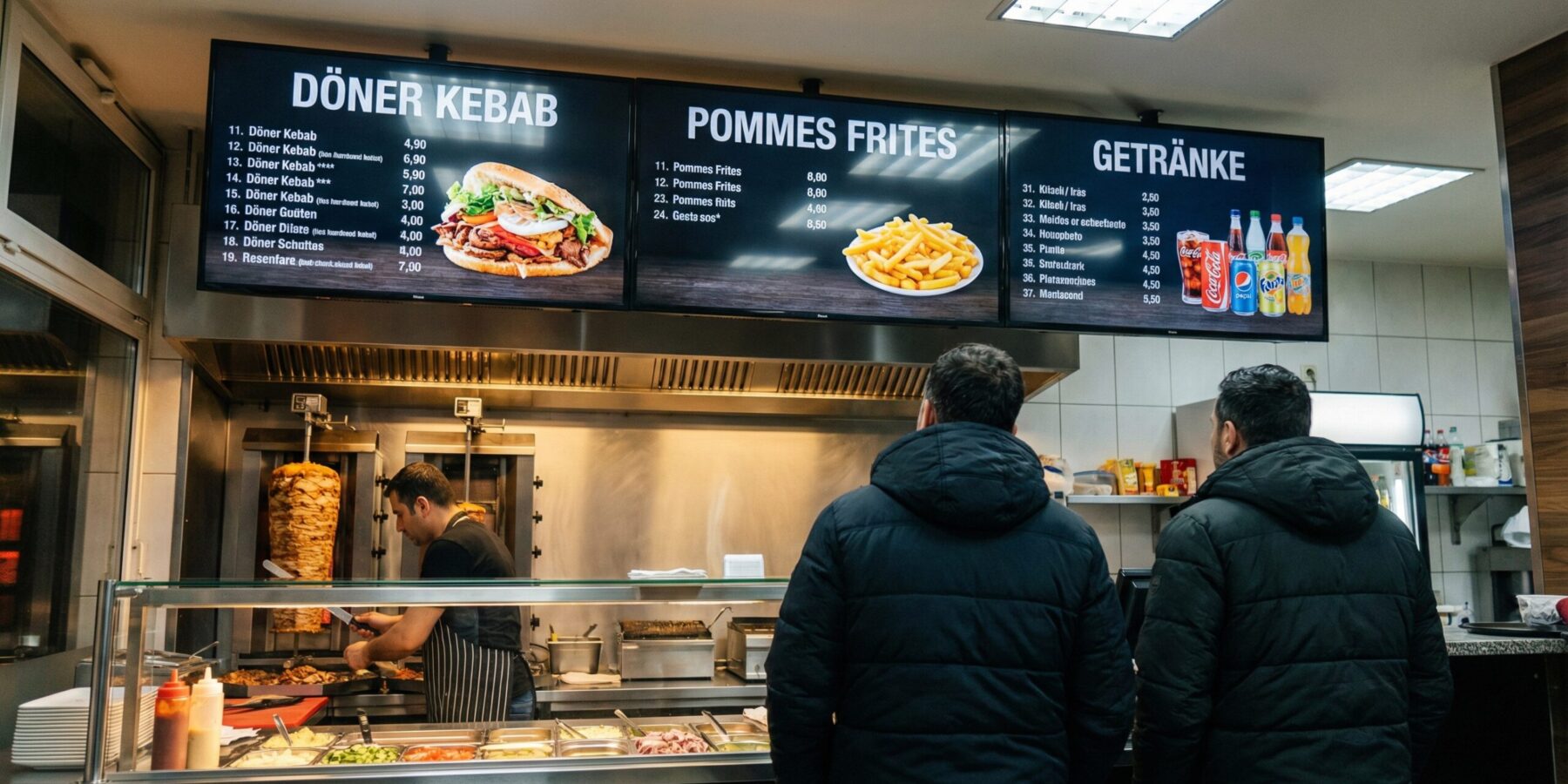 Digitale Menüboards für Gastronomie, Restaurants und Cafés
