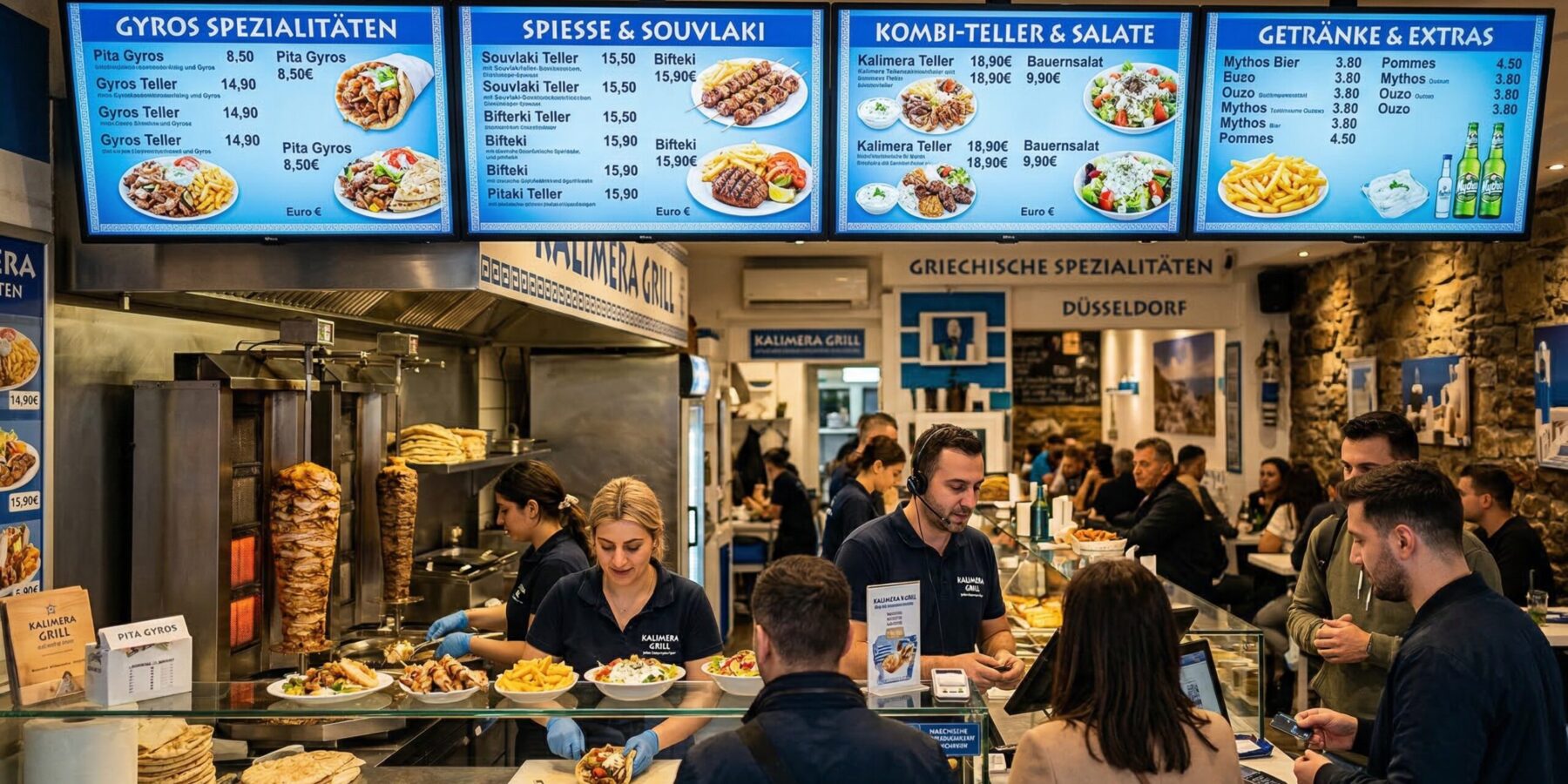 Digital Sigange im Grichischen Imbiss