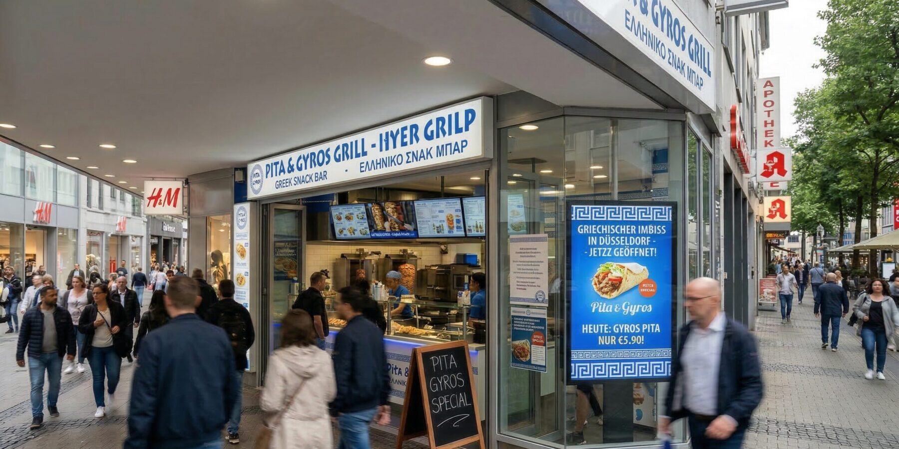 Digital Sigange im Grichischen Imbiss