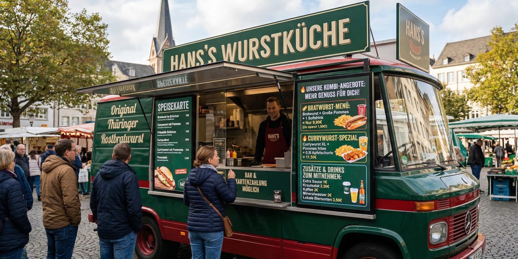 Das Digital Signage auch für Streetfood