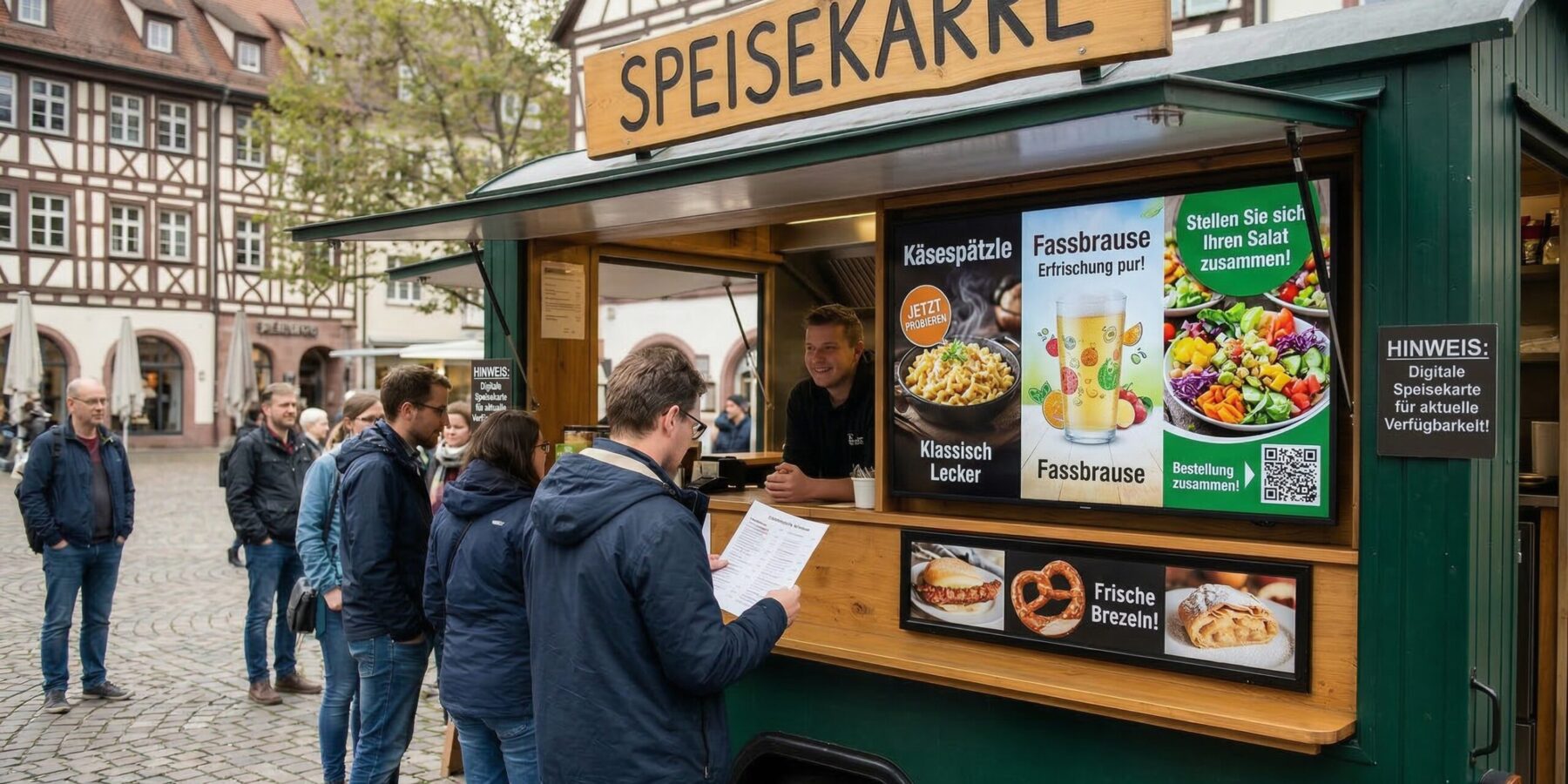 Das Digital Signage auch für Streetfood