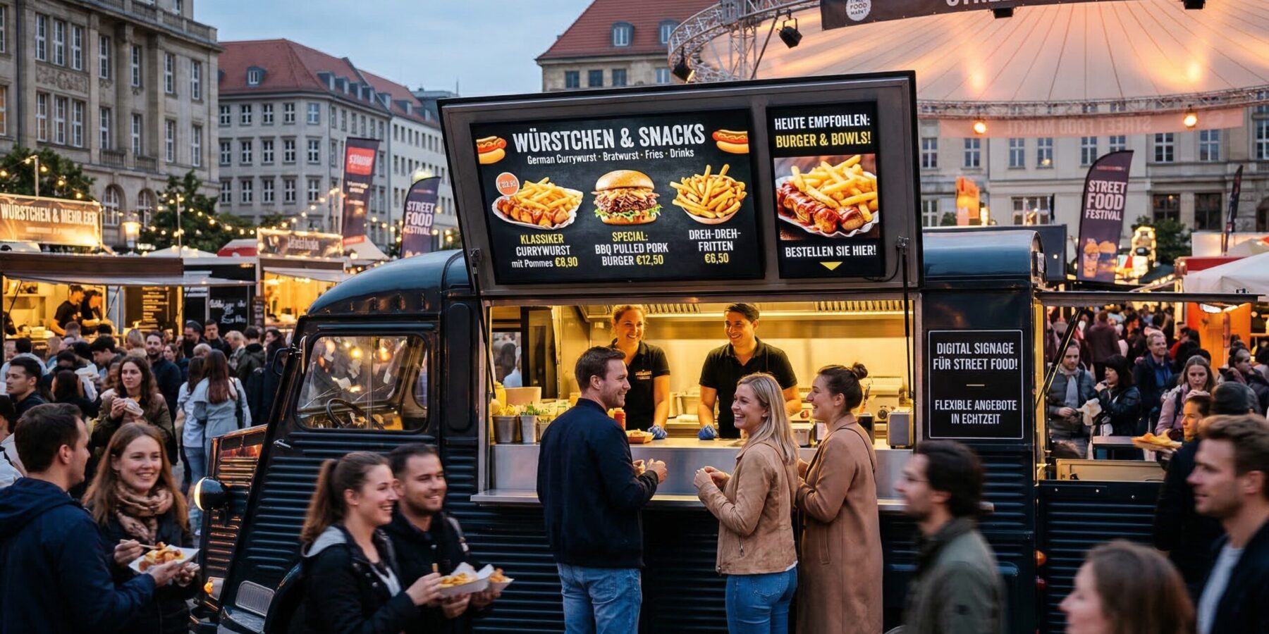 Das Digital Signage auch für Streetfood